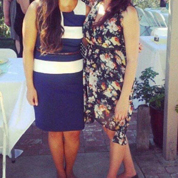 Forever 21 Dress S High Low Floral Print Tulip Hem Wedding Party Cocktail Brunch - Picture 3 of 9